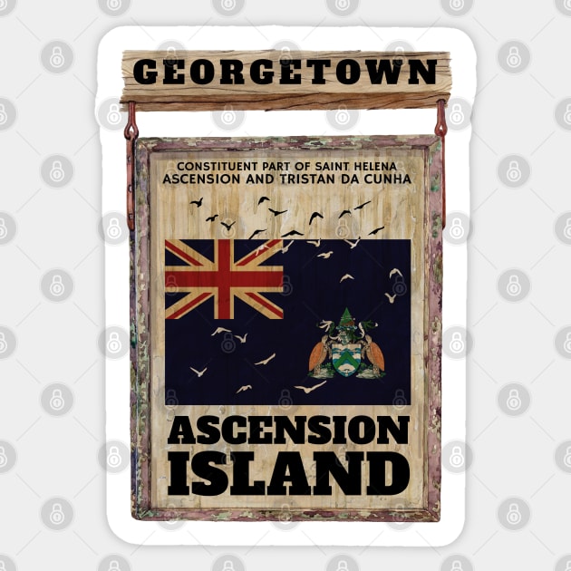 make a journey to Ascension Island Sticker by KewaleeTee